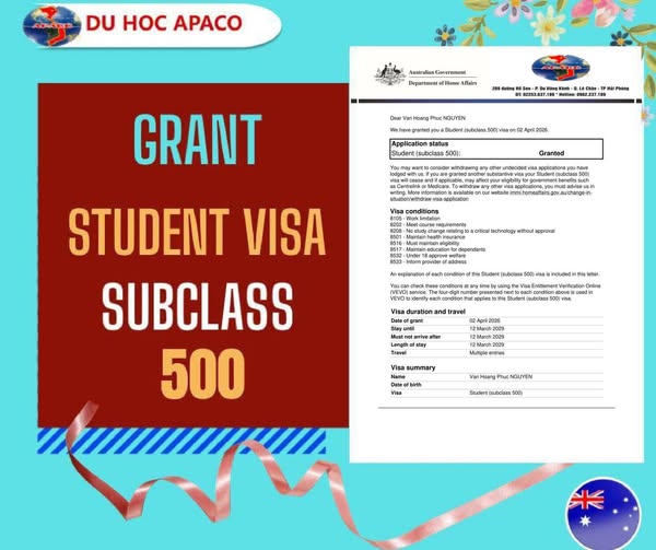 GIỮA TUẦN ĐÓN VISA DU HỌC ÚC CÙNG APACO🥰🥰🥰
